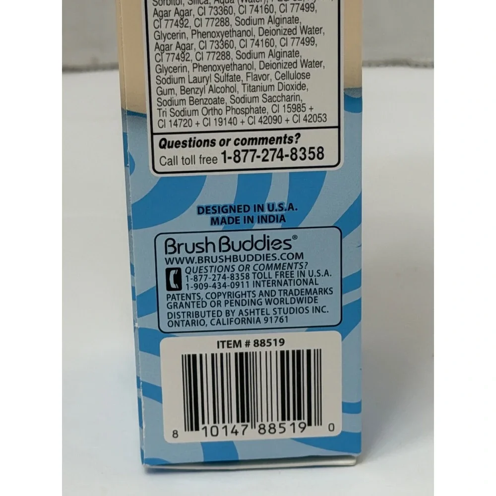 Brush Buddies Cookies n Cream Ice Cream Flavored Toothpaste 3.5oz Anticavity